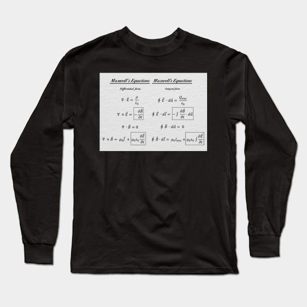 Maxwell's Equations Long Sleeve T-Shirt by ScienceCorner